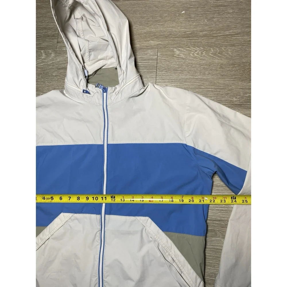 Men Size MEDIUM Peter Millar Crown Sailing Hooded Color-block Windbreaker Jacket